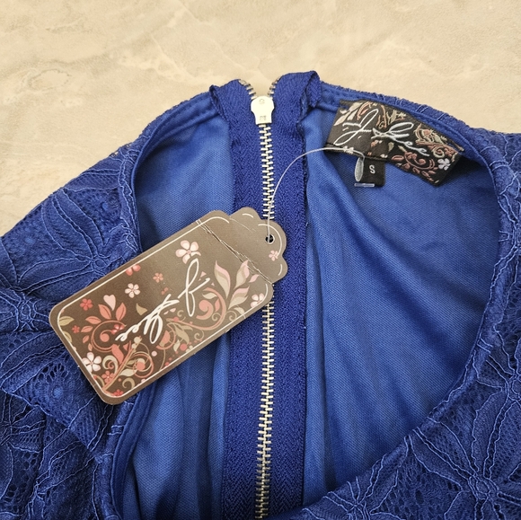 JLee blue lace dress size small - Picture 5 of 9